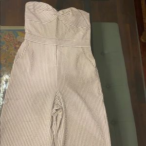 Veronica Beard Serild Seersucker Jumpsuit